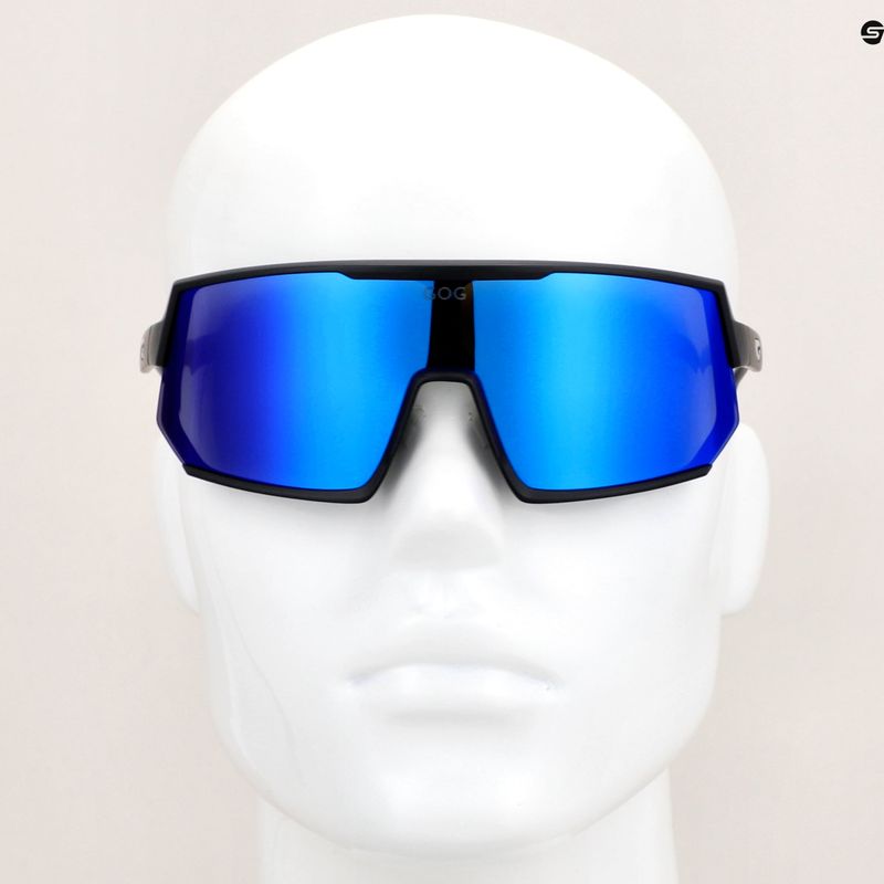 GOG Zeus mattschwarze/polychromatische weiß-blaue Sonnenbrille 10