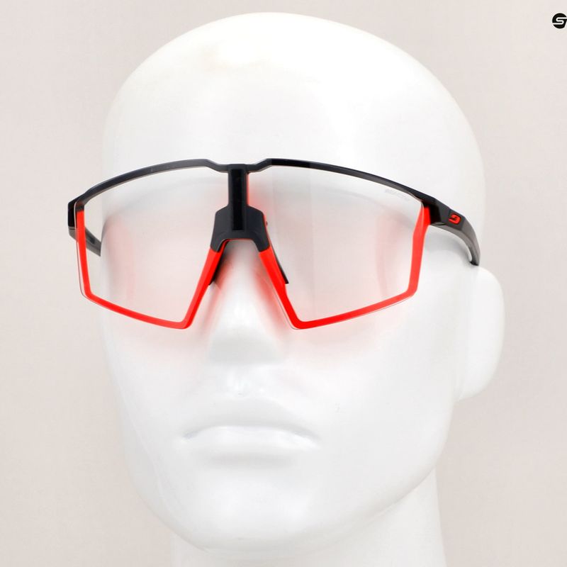 Julbo Edge Reactiv 0-3 matt schwarz/matt fluo orange/klar Sonnenbrille 10