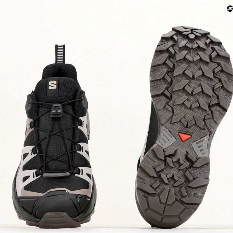 Damen-Wanderstiefel Salomon X Ultra 360 GTX schwarz/pflaume kitten/schiefer 10