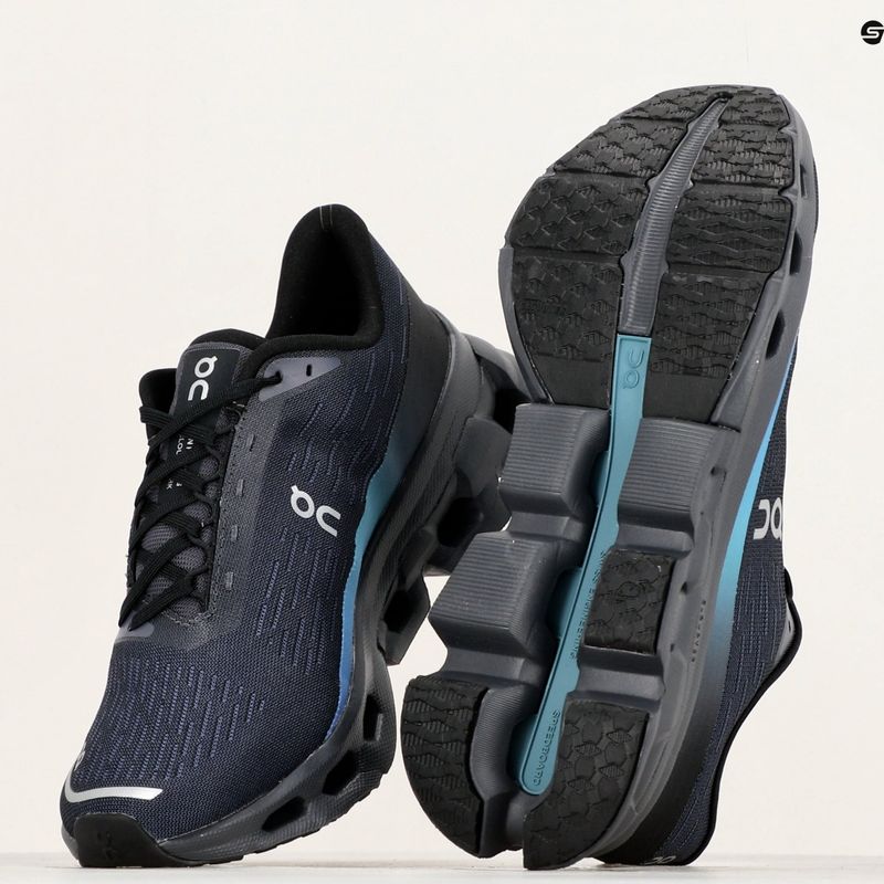 Women's On Running Cloudspark schwarz/blaubeerfarben Laufschuhe 9