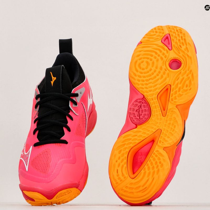 Herren Volleyballschuhe Mizuno Wave Momentum 3 leuchtend rot/weiß/carrot curl 10