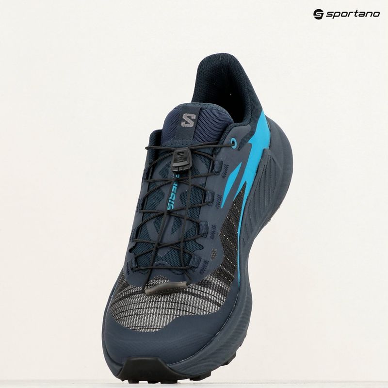 Salomon Genesis Herren Laufschuhe carbon/tahitian tide/quiet shade 9