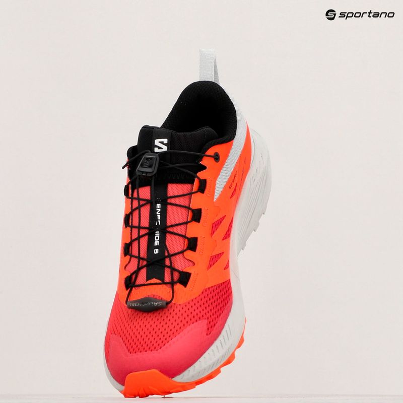 Herren Laufschuhe Salomon Sense Ride 5 lunar rock/shocking orange/fiery red 10