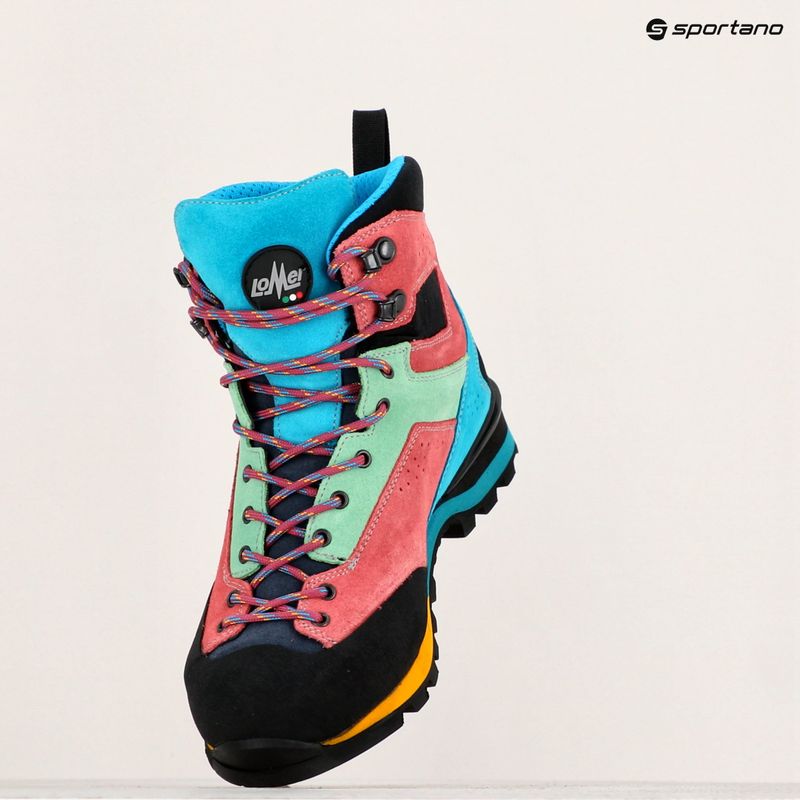 Trekkingschuhe Damen Lomer Badia High Mtx turquoise/begon 9