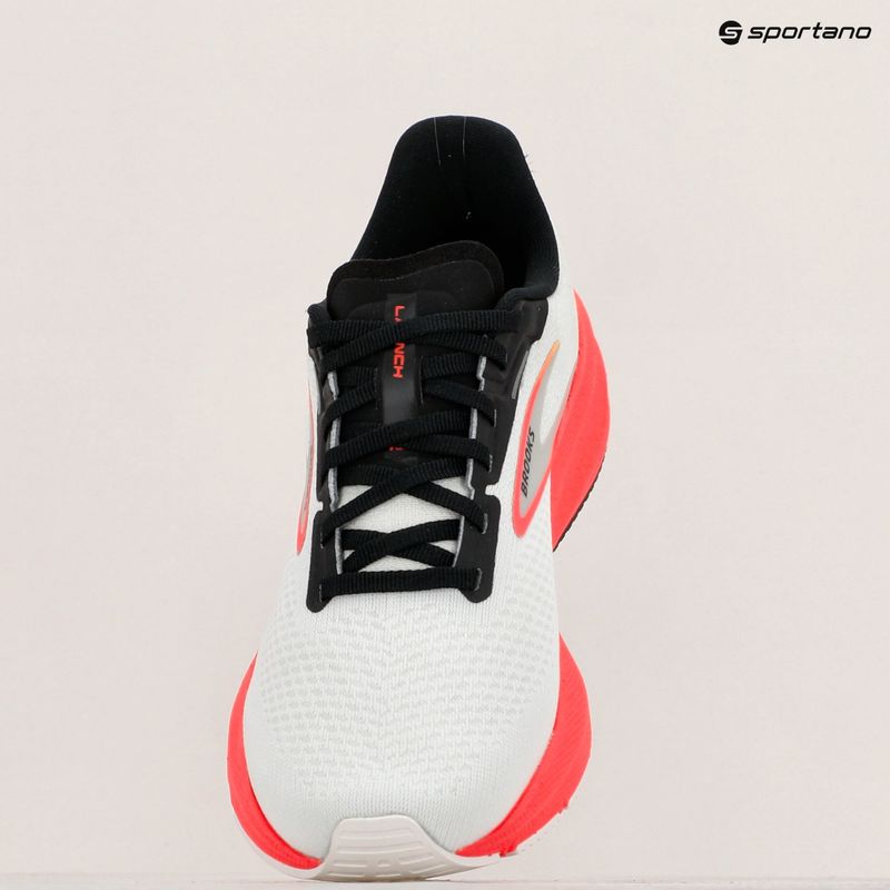 Laufschuhe Herren Brooks Launch 10 white/black/fiery coral 9