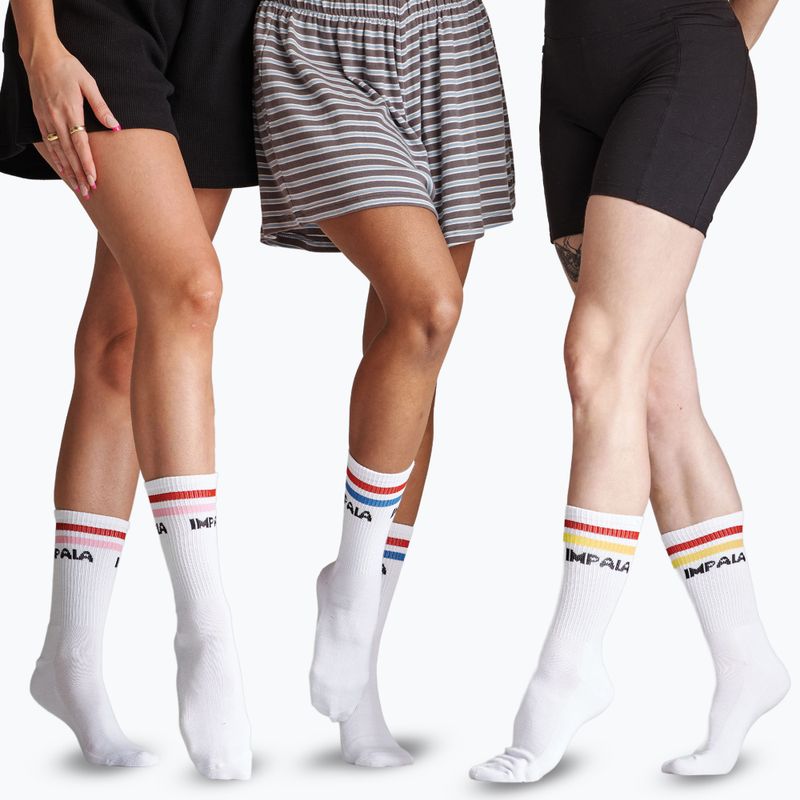 Damensocken IMPALA Stripe 3 Paar weiß 3