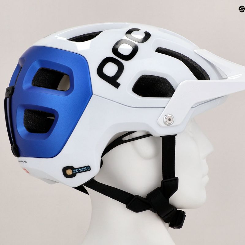 Fahrrad Helm MTB POC Tectal Race MIPS hydrogen white/opal blue metallic mat 8