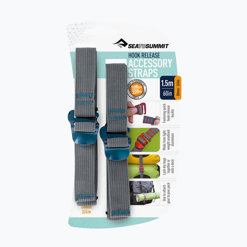 Spanngurte mit Haken Sea to Summit Hook Release Accessory Strap 1,5 m blue 2
