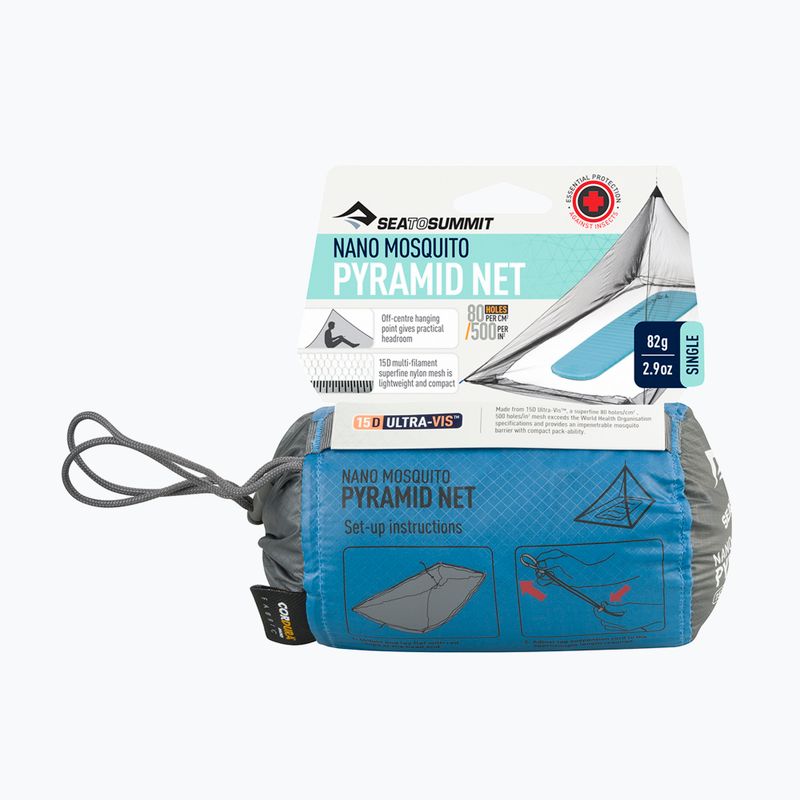 Moskitonetz Sea To Summit Nano MosquiTo Pyramid Net Single grey 8