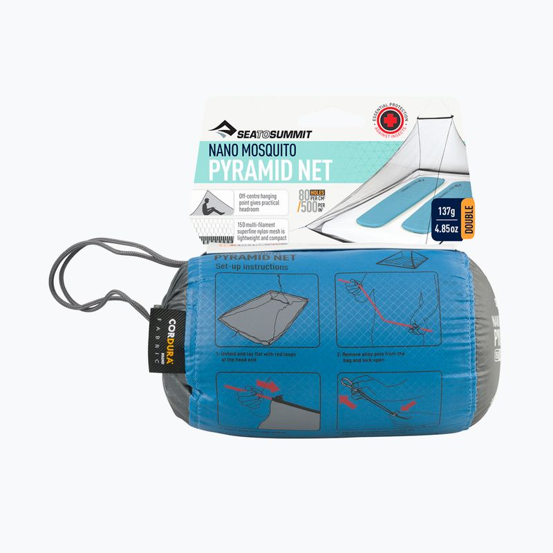 Insektenschutzgitter Sea To Summit Nano MosquiTo Pyramid Net Double grey 10