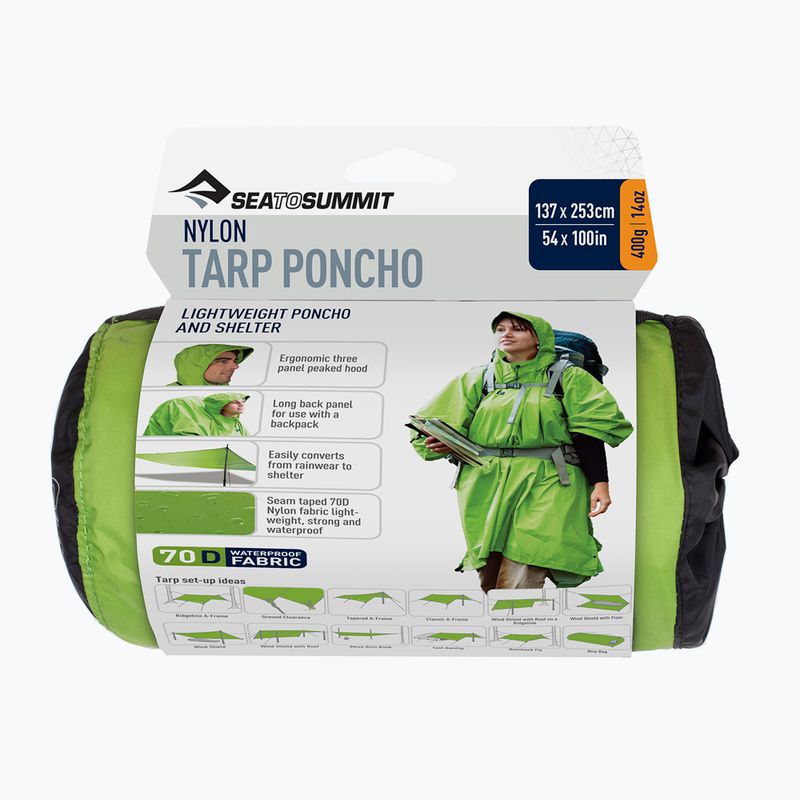 Sea to Summit Nylon Tarp Regenponcho grün APONCHOGN