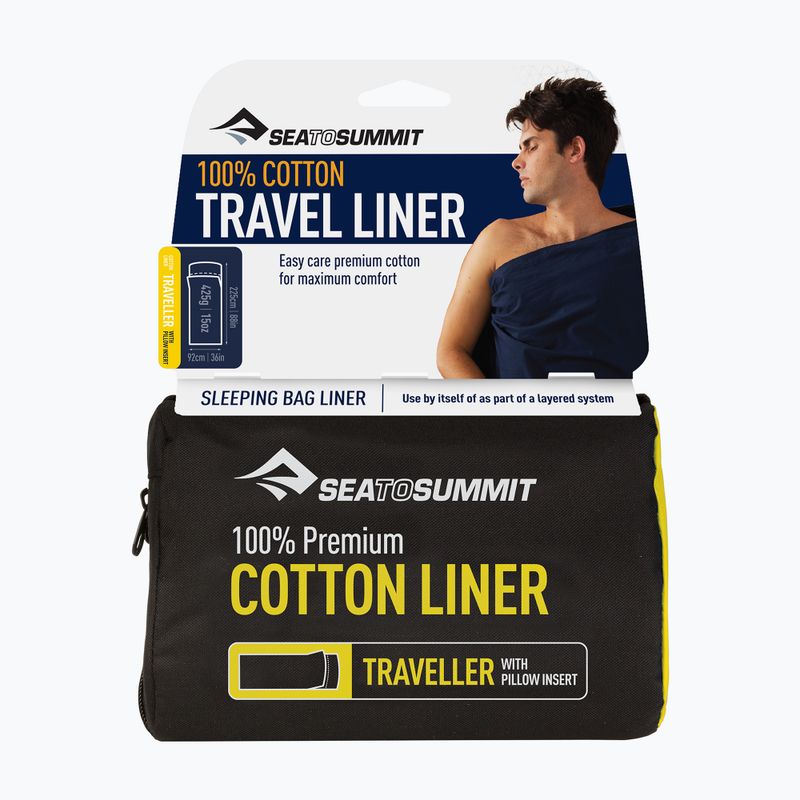 Sea to Summit Premium Cotton Travel Liner - Standard Rectangular grün ASTDOSGN 3