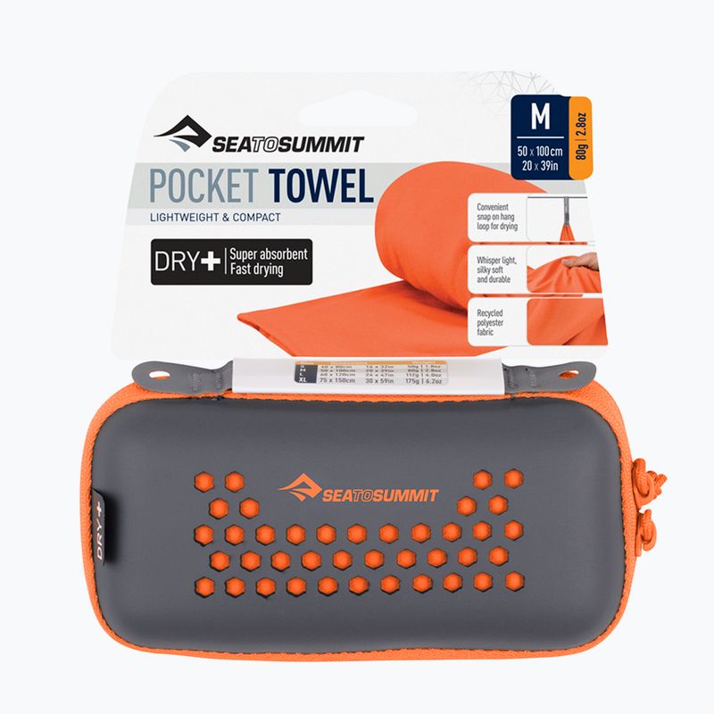 Schnelltrocknendes Handtuch Sea to Summit Pocket Towel picante 6