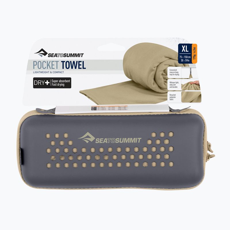 Schnelltrocknendes Handtuch Sea to Summit Pocket Towel desert 3