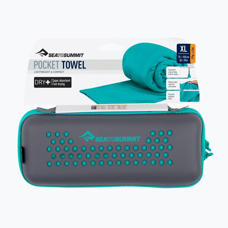 Schnelltrocknendes Handtuch Sea to Summit Pocket Towel baltic 3