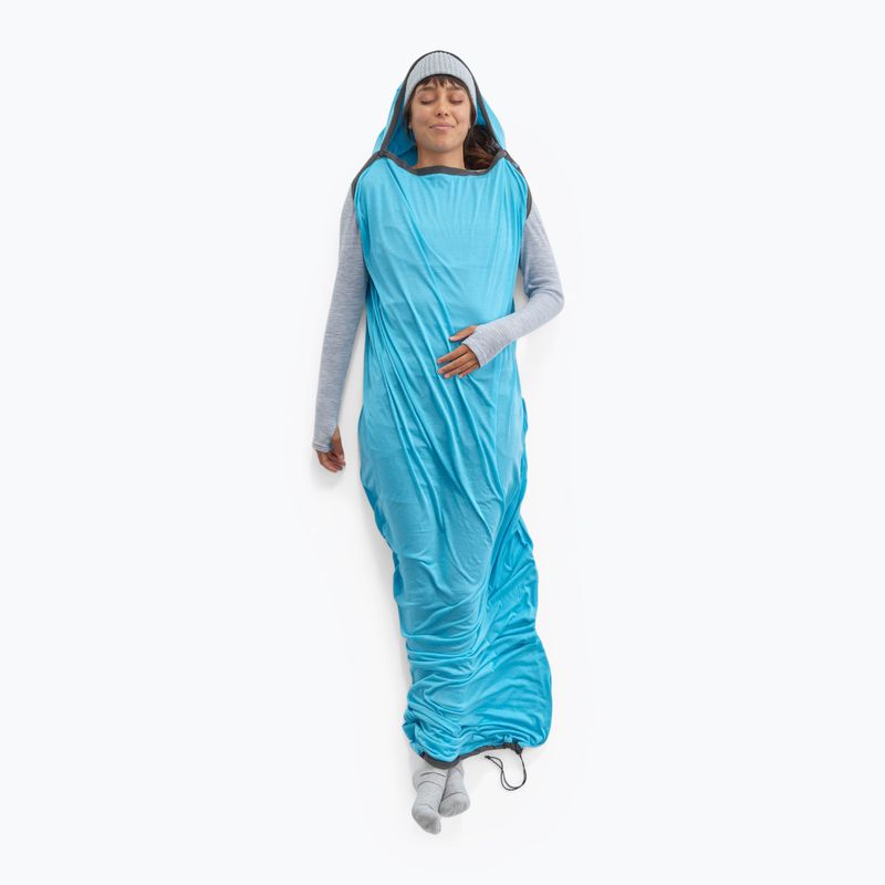 Schlafsack Einlage Sea to Summit Breeze Sleeping Bag Liner Mummy compact blue atoll/beluga 7