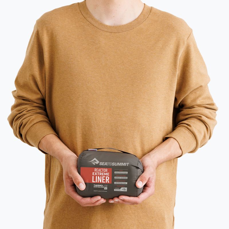 Schlafsack Einlage Sea to Summit Reactor Extreme Sleeping Bag Liner Mummy CT spicy orange/beluga 3