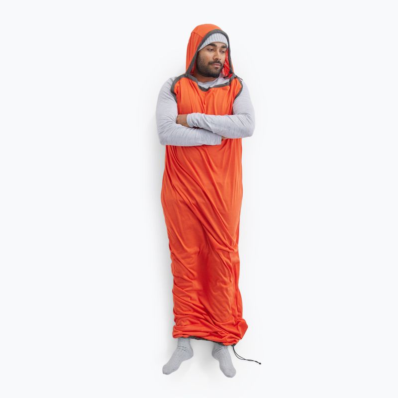 Schlafsack Einlage Sea to Summit Reactor Extreme Sleeping Bag Liner Mummy CT spicy orange/beluga 8