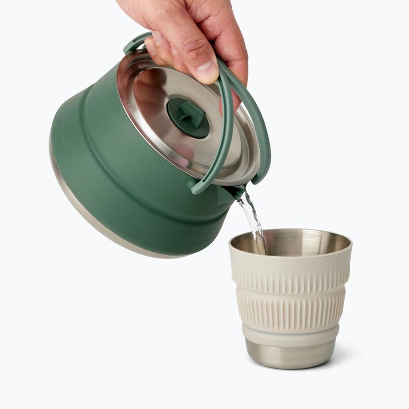 Sea To Summit Detour Reisewasserkocher aus Edelstahl zusammenklappbar 1,6 l grün 5