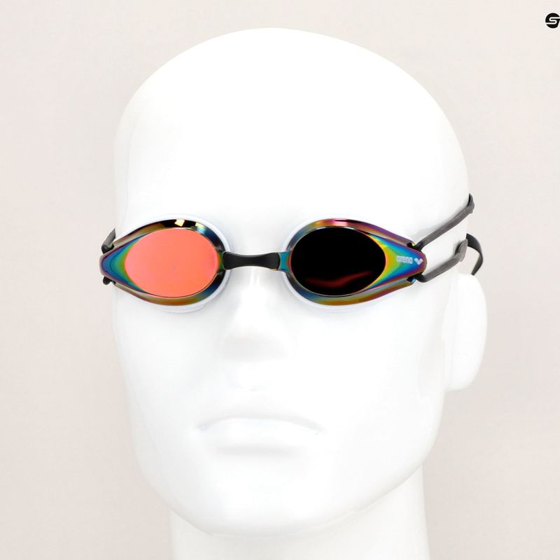 Schwimmbrille arena Tracks Mirror white/redcopper/black 7