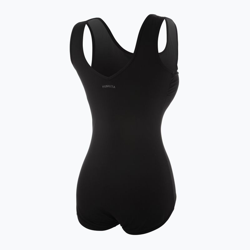 Damen-Badeanzug Funkita Zip Front One Piece noch schwarz 2