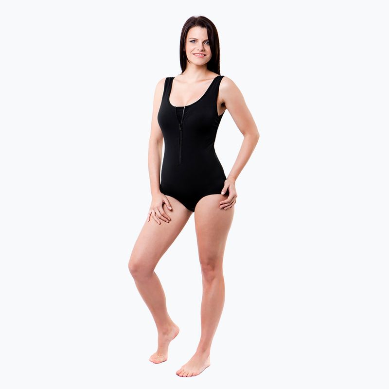 Damen-Badeanzug Funkita Zip Front One Piece noch schwarz 4