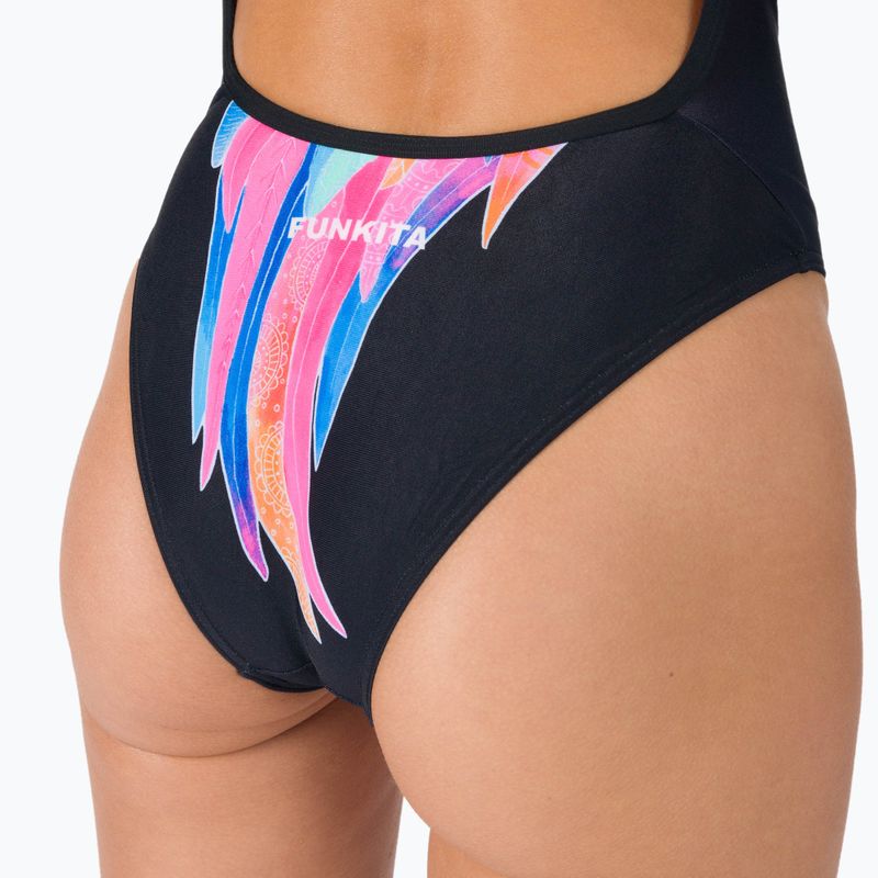 Funkita Single Strength One Piece Damen Badeanzug Schwarz FKS044L7140506 4