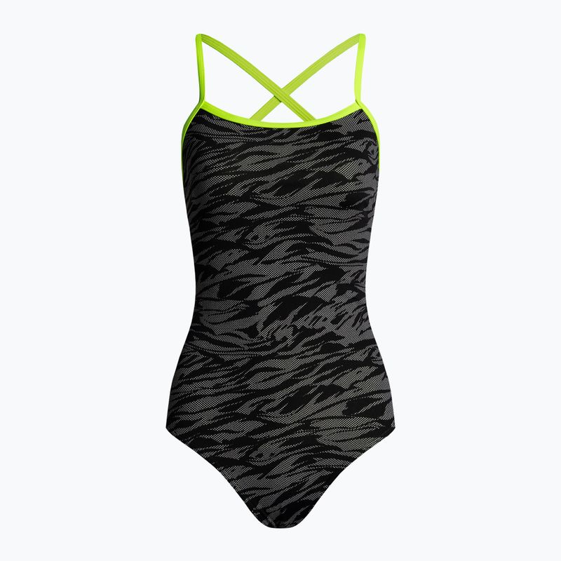 Funkita Strapped In One Piece Damen Badeanzug Grau FS38L7141608