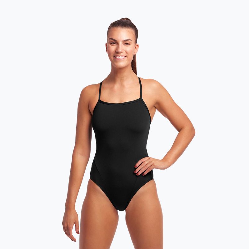 Damen Funkita Single Strap One Piece Badeanzug Still Schwarz 5