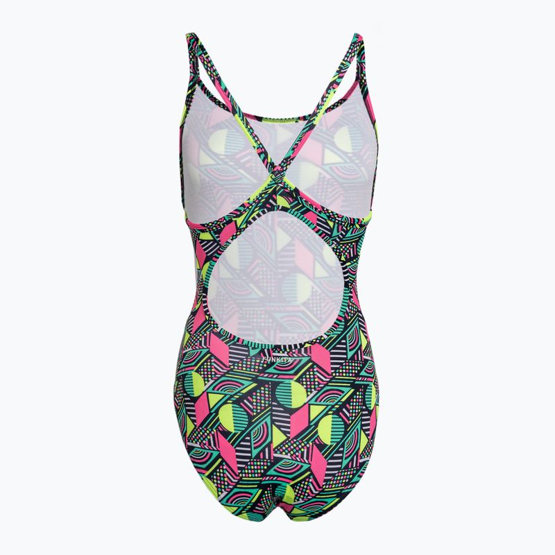 Damen einteiliger Badeanzug Funkita Diamond Back One Piece dot matrix 2