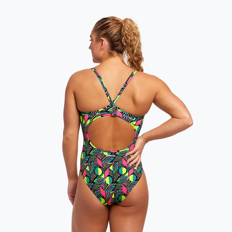 Damen einteiliger Badeanzug Funkita Diamond Back One Piece dot matrix 7