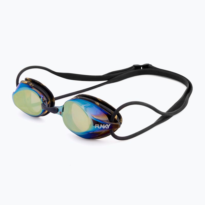 Schwimmbrille Funky Training Machine Goggles cracked gold 6