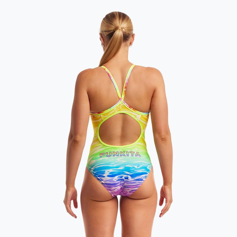 Frauen einteiliger Badeanzug Funkita Diamond Back One Piece See Säure 4