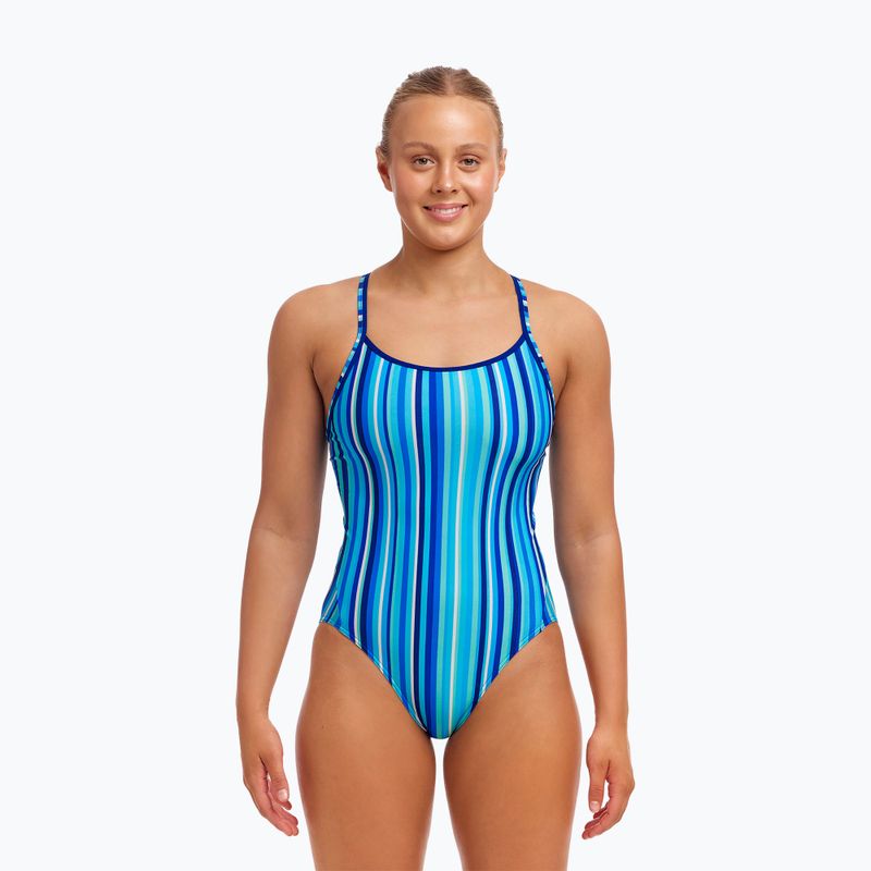 Damen einteiliger Badeanzug Funkita Diamond Back One Piece lane lines 2