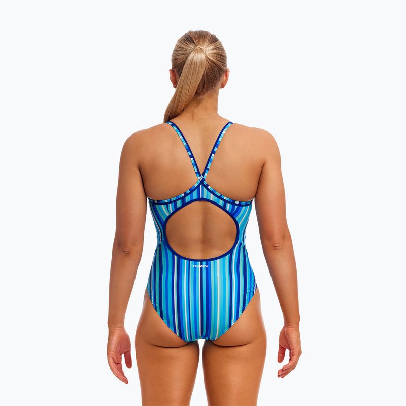 Damen einteiliger Badeanzug Funkita Diamond Back One Piece lane lines 3