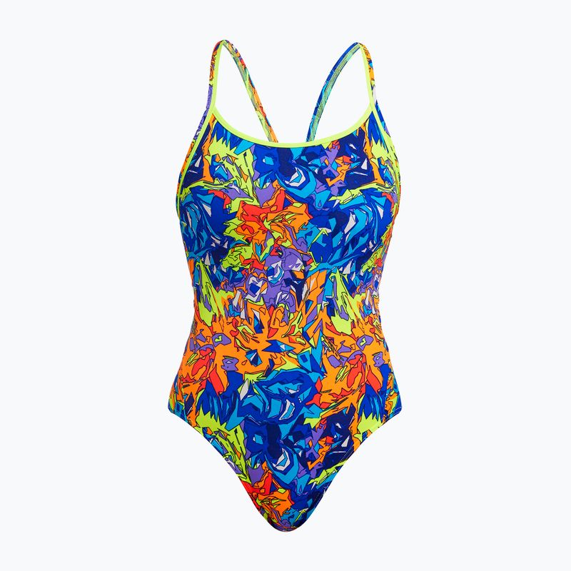 Damen einteiliger Badeanzug Funkita Diamond Back One Piece gemischtes Chaos