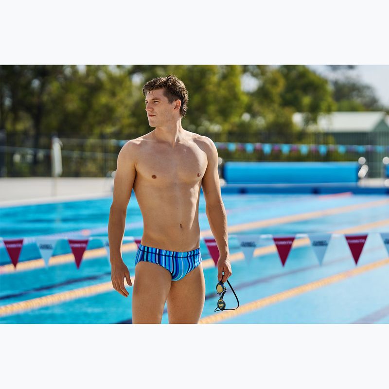 Herren Badeslip Funky Trunks Classic Brief Lane Lines