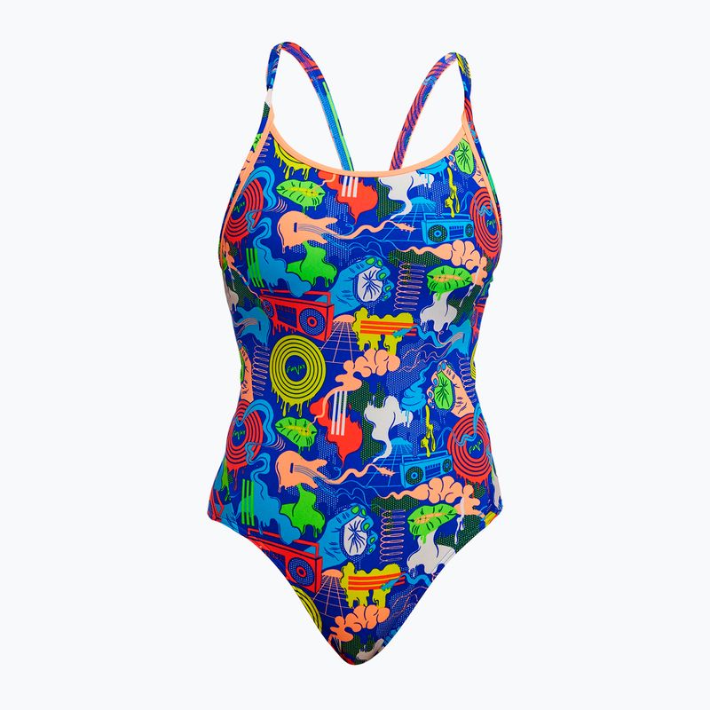 Damen einteiliger Badeanzug Funkita Diamond Back One Piece blues baby