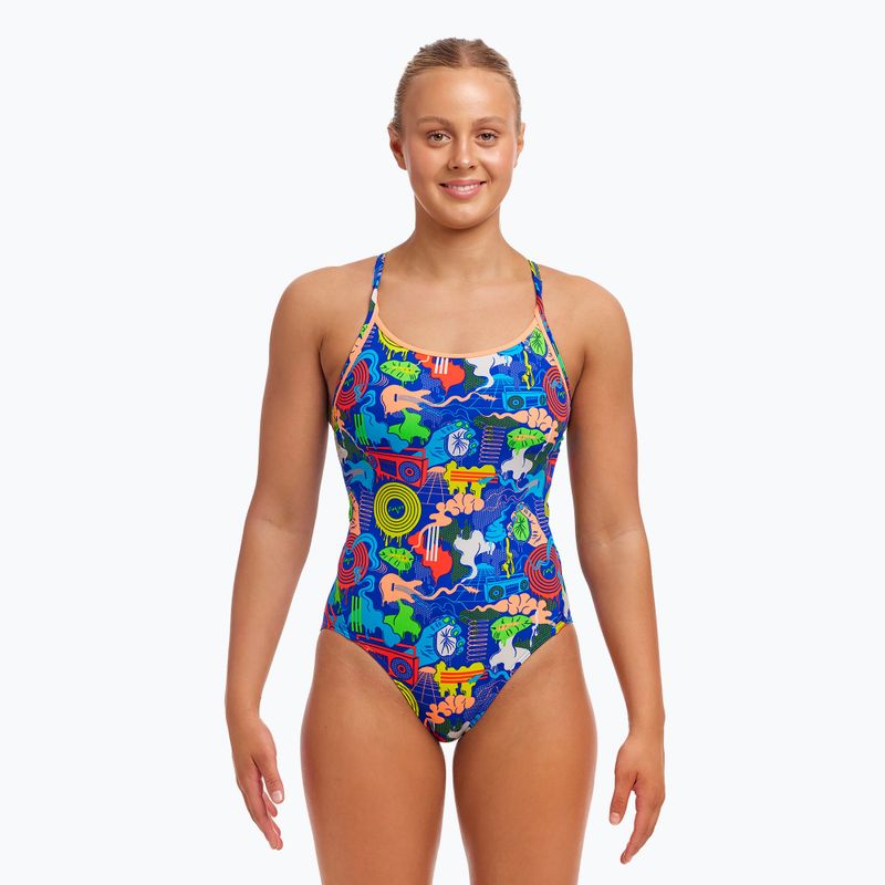 Damen einteiliger Badeanzug Funkita Diamond Back One Piece blues baby 2