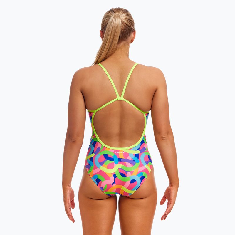 Damen Funkita Single Strap One Piece Curly Wurly Badeanzug 3