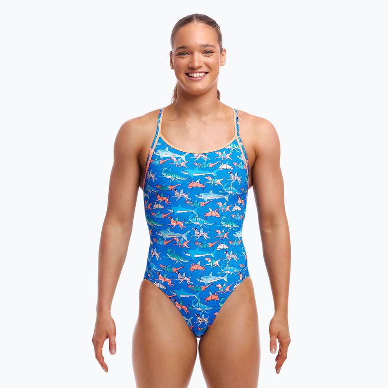 Damen einteiliger Badeanzug Funkita Diamond Back One Piece Flosse schwimmen 2