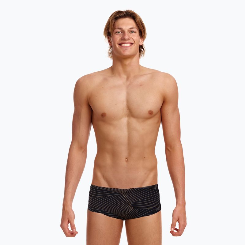 Herren-Schwimmboxer Funky Trunks Sidewinder Trunks gold weaver 2