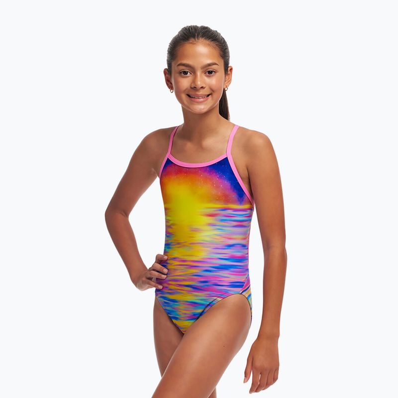 Funkita Single Strap One Piece Kinder Badeanzug darkinjung Sonnenuntergang