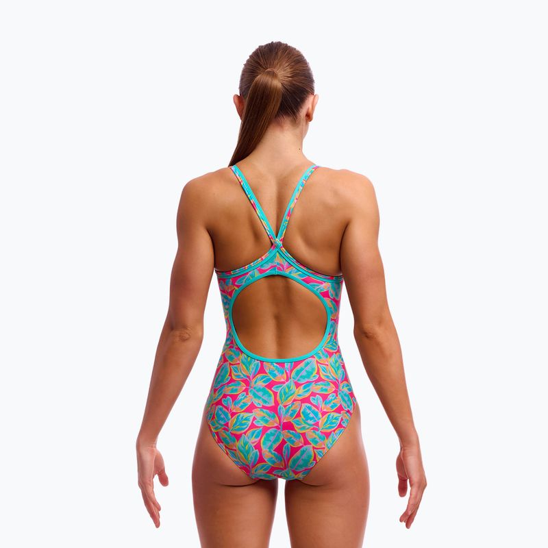 Damen Funkita Diamond Back One Piece Badeanzug Planted Pink 2