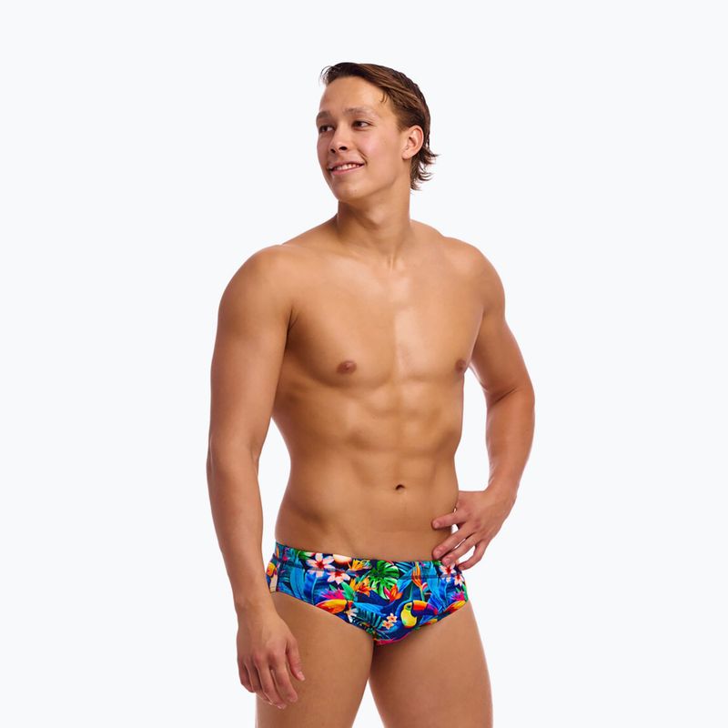 Herren-Badehose Funky Trunks Seamed Briefs birdie wordie 2