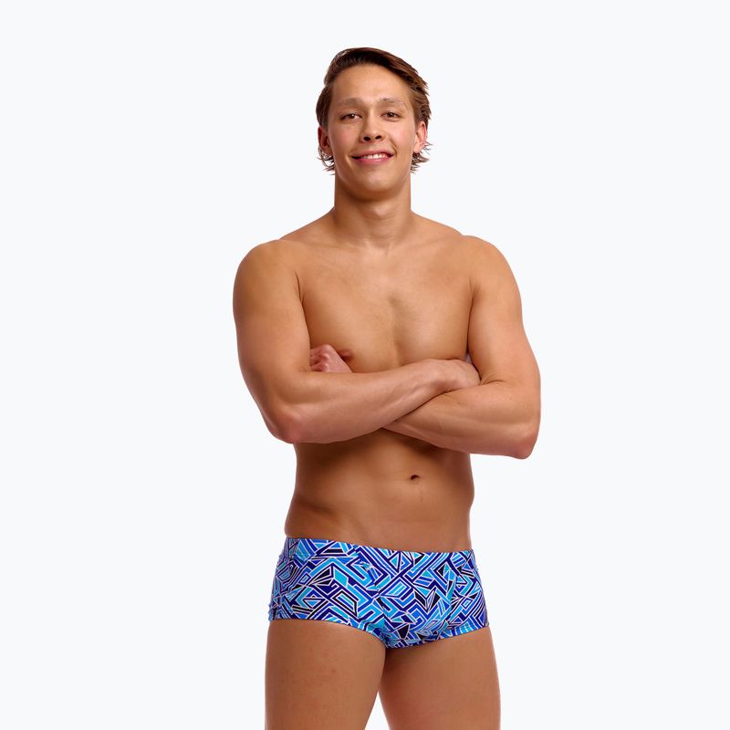 Herren-Schwimm-Boxershorts Funky Trunks Classic Trunks blue bits 2