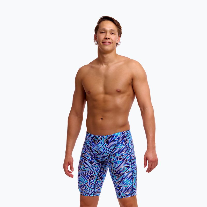 Schwimm-Jammer Herren Funky Trunks Training Jammers blue bits 2