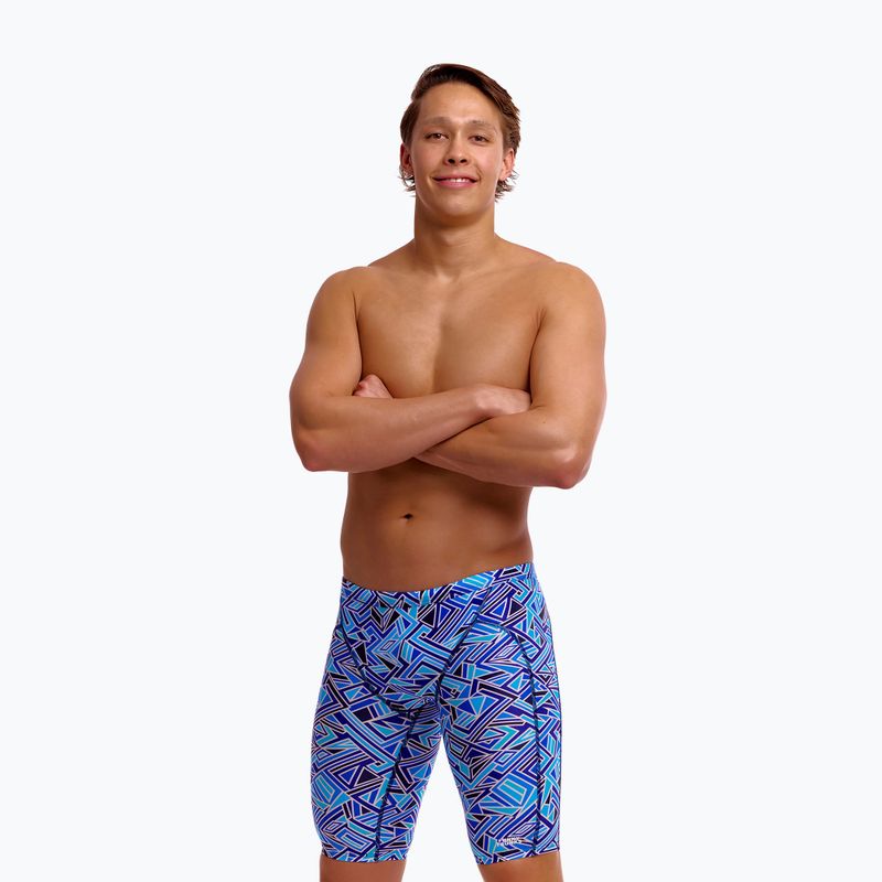 Schwimm-Jammer Herren Funky Trunks Training Jammers blue bits 4