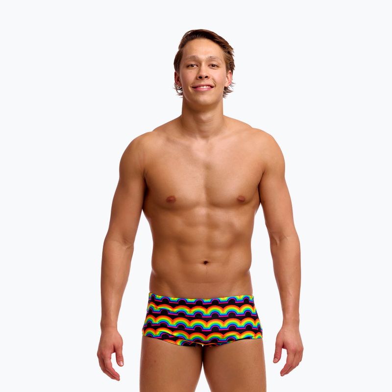 Badeshorts Herren Funky Trunks Sidewinder Trunks rainbowie 2