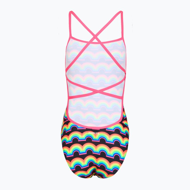 Damen Badeanzug Funkita Strapped In One piece rainbowie 2